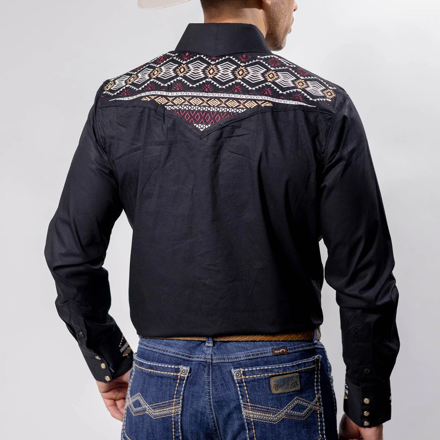 Camisa Cactus Bord Negro 126