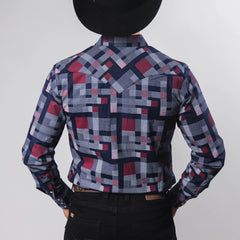 Camisa Hannover Est Punto Azul/Vino 375