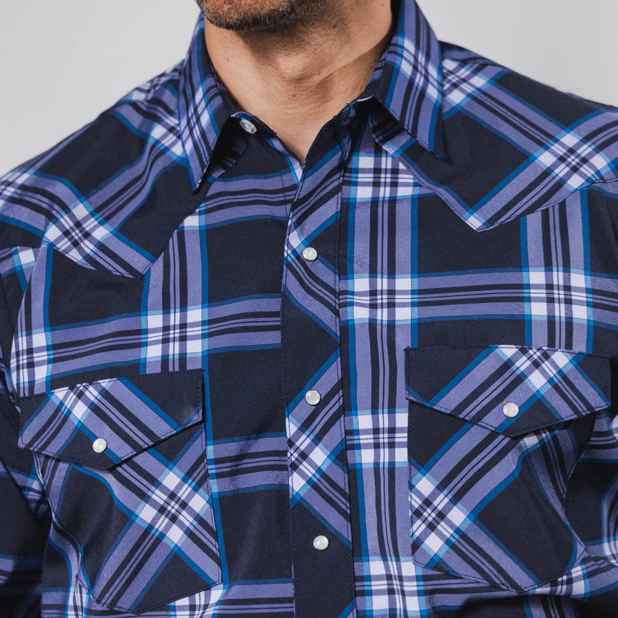 Camisa Hannover Cuadros Negro/Azul 336