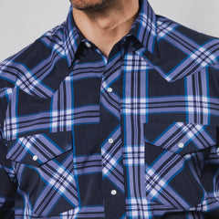 Camisa Hannover Cua Negro/Azul 336