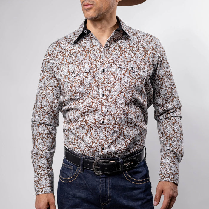 Camisa Cactus Estampada Amibas Café 128