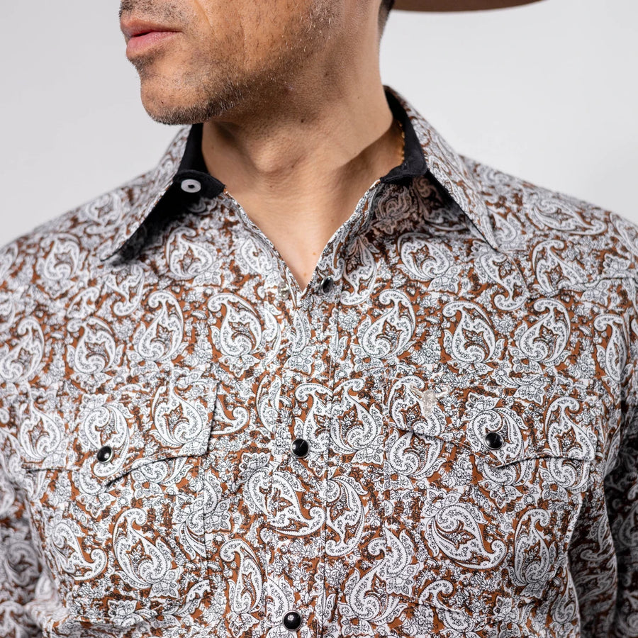 Camisa Cactus Estampada Amibas Café 128