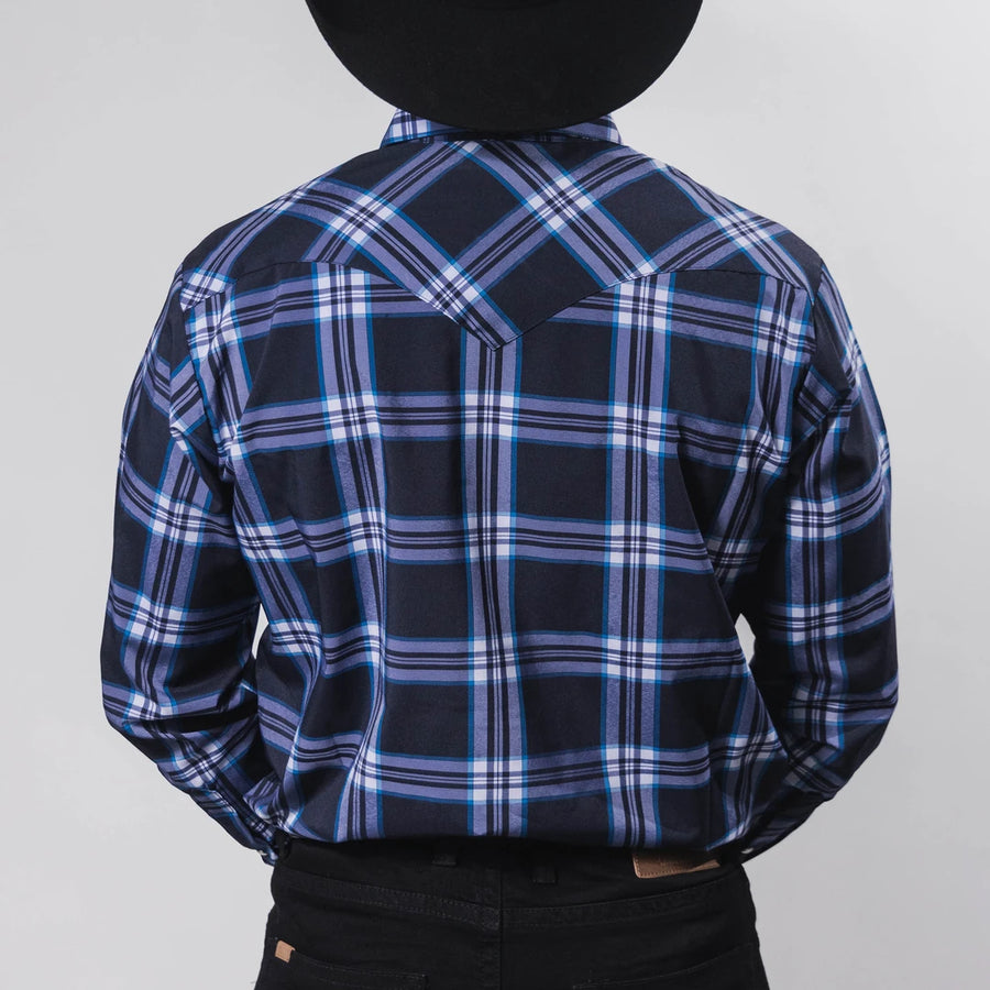 Camisa Hannover Cuadros Negro/Azul 336