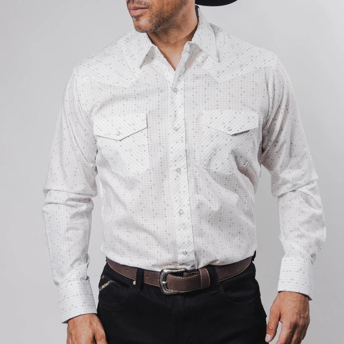 Camisa Hannover Estampada Punto Blanco/Flor 346
