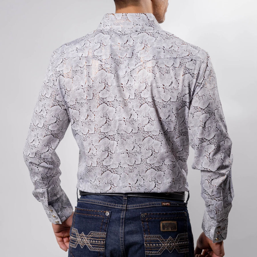 Camisa Cactus Estampada Flor Hojas Blanca 129
