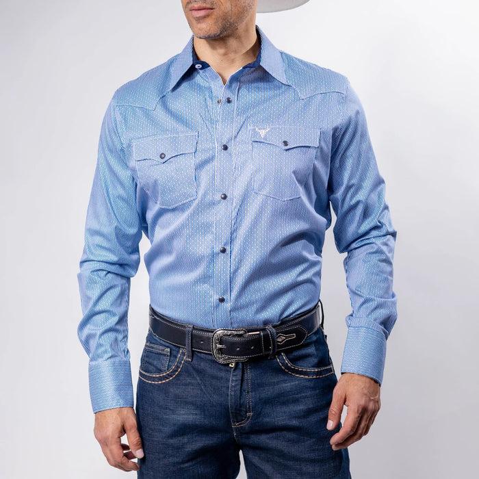Camisa Cactus Estampada Rayas Azul 130