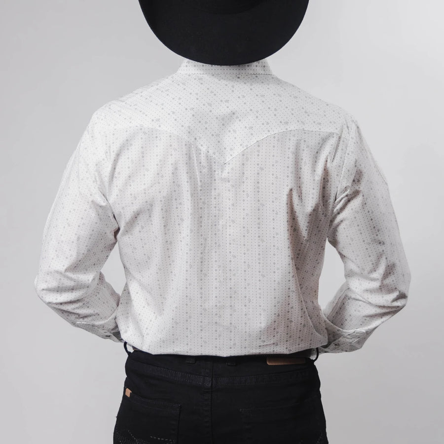 Camisa Hannover Estampada Punto Blanco/Flor 346