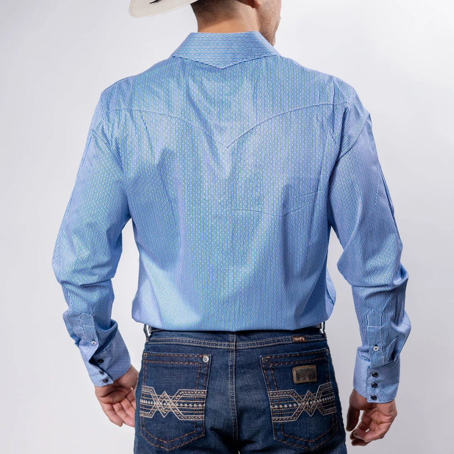 Camisa Cactus Estampada Rayas Azul 130
