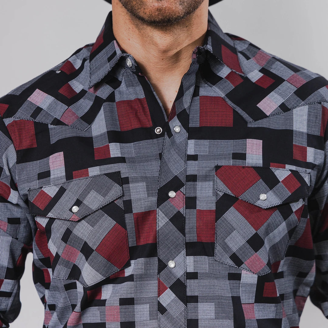 Camisa Hannover Est Punto Negro/Rojo 347
