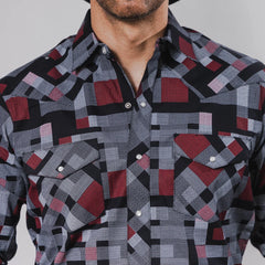 Camisa Hannover Est Punto Negro/Rojo 347