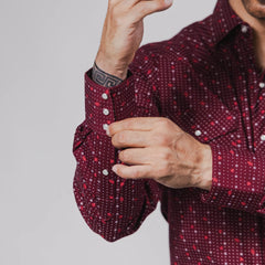 Camisa Hannover Est Punto Vino Flor/Bco 351