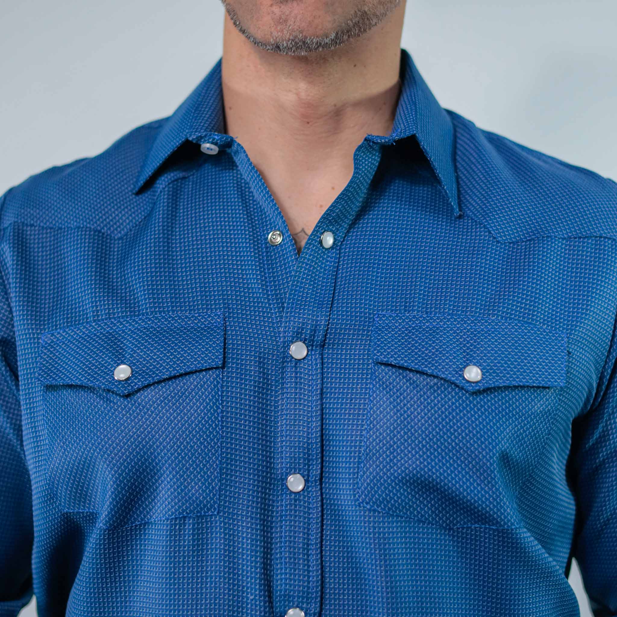 Camisa Custer Est Milan Azul/Blanco 023