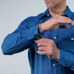 Camisa Custer Est Milan Azul/Blanco 023