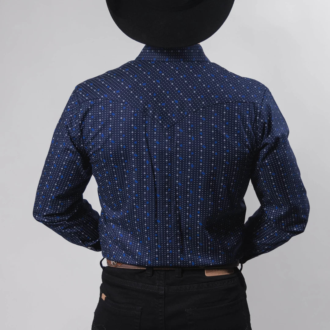 Camisa Hannover Est Punto Azul Flor/Bco 352