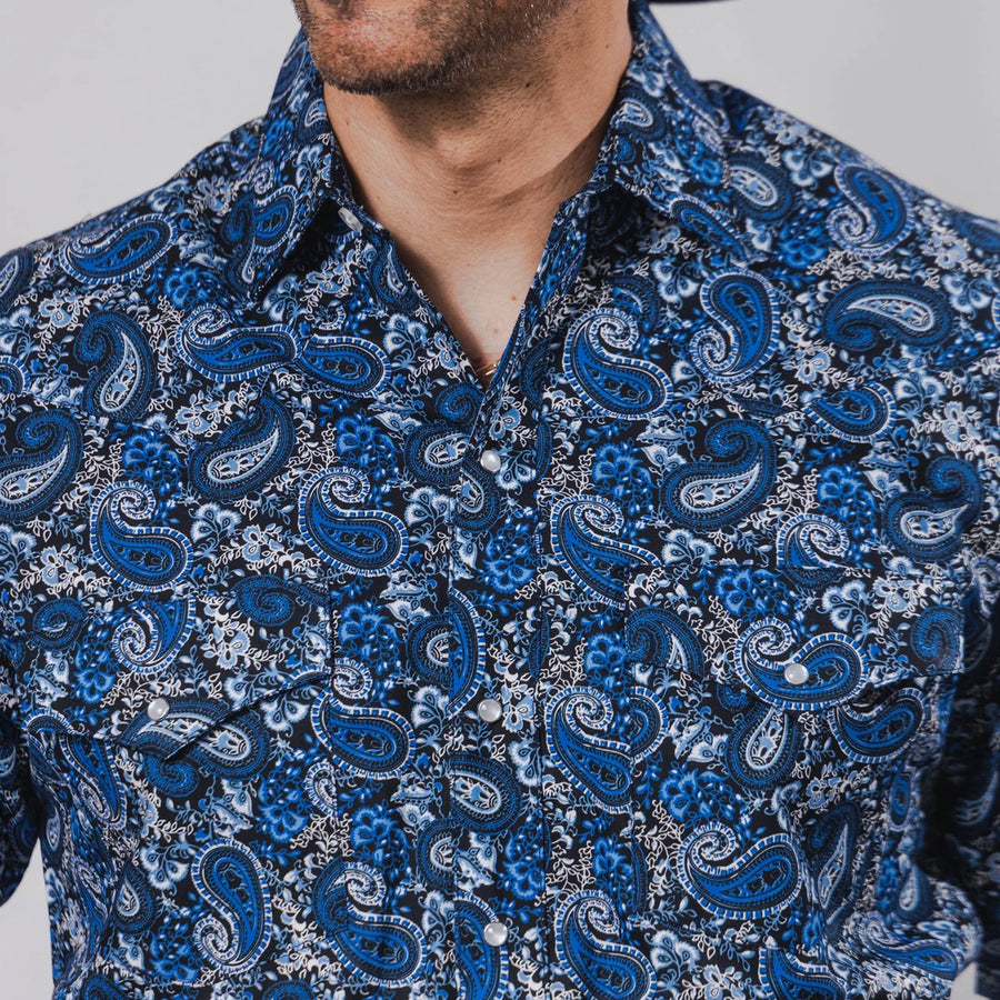 Camisa Hannover Estampada Amibas Azul/Blanco 367