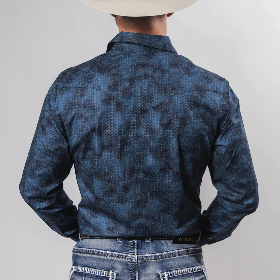 Camisa Rock&Roll Estampada Geo Print Azul 049