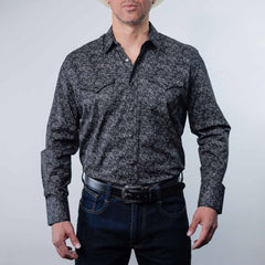 Camisa 1800 West Est Negro/Gris 035