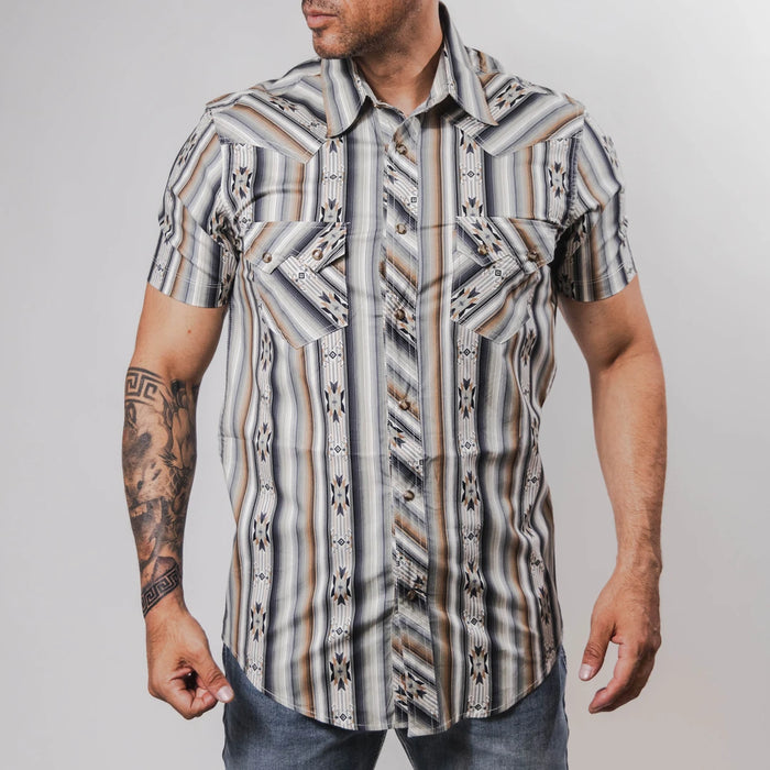 Camisa Rock&Roll Manga Corta Navajo Stripe Gris 052