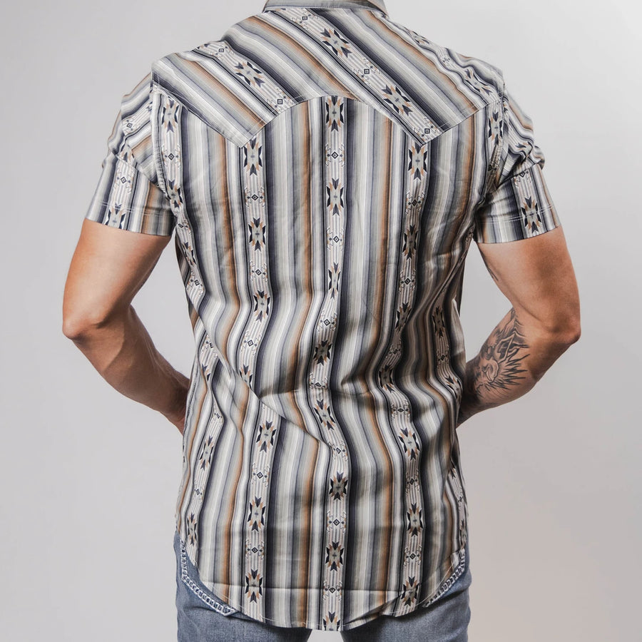 Camisa Rock&Roll Manga Corta Navajo Stripe Gris 052