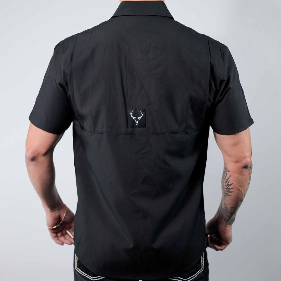 Camisa McAllen Manga Corta Performance Negra 074