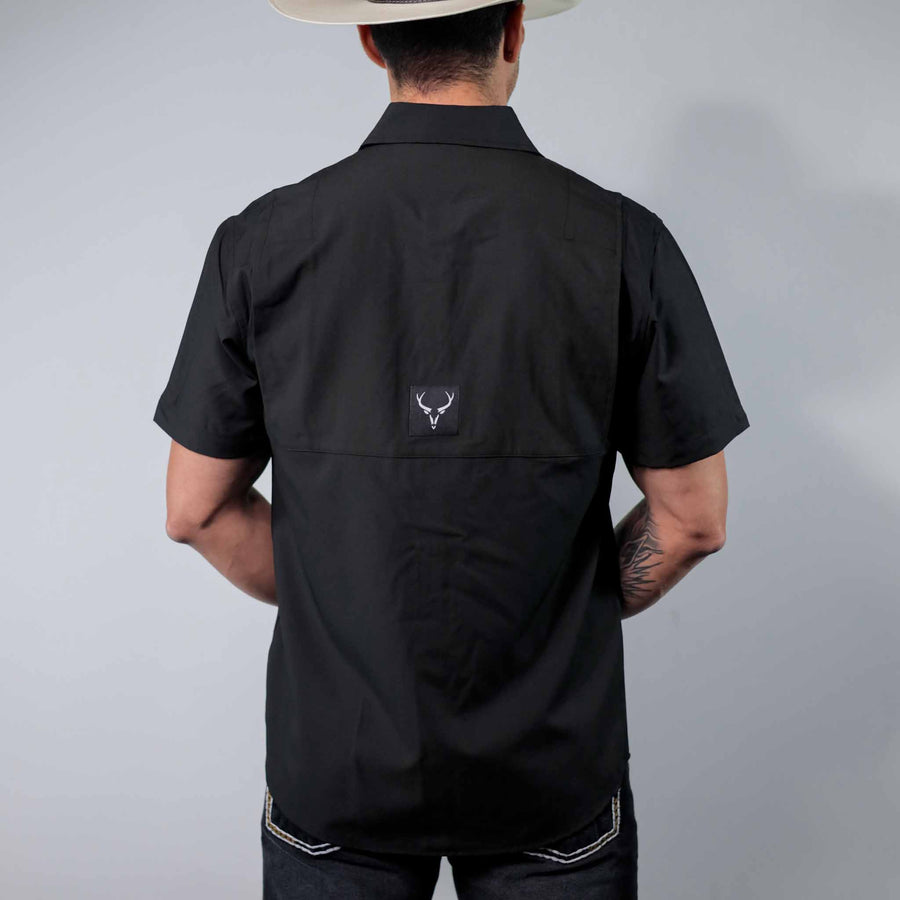 Camisa McAllen Manga Corta Pescador Negra 075