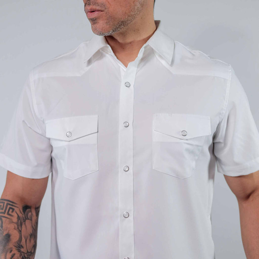 Camisa McAllen Manga Corta Performance Blanca 076