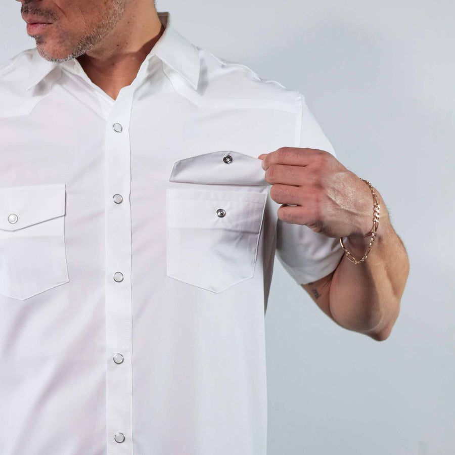 Camisa McAllen Manga Corta Performance Blanca 076