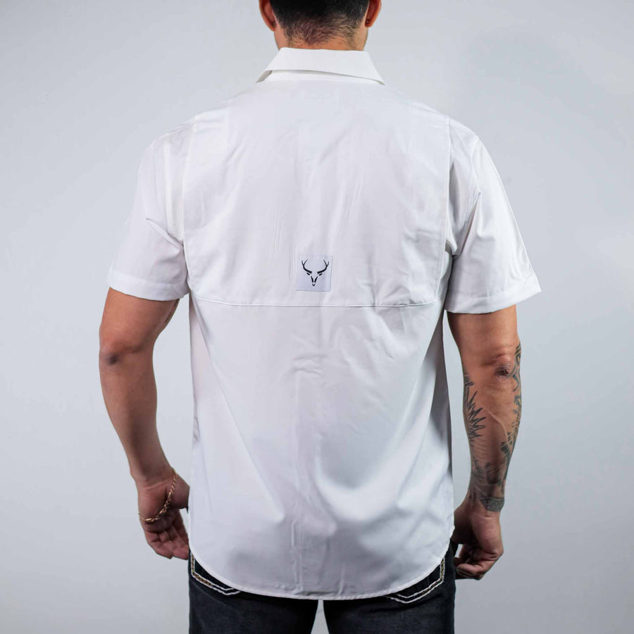 Camisa McAllen Manga Corta Pescador Blanca 077