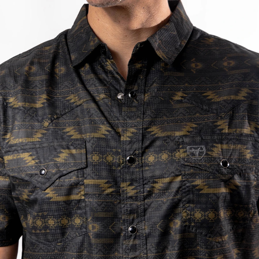Camisa Platini Manga Corta Performance Aztec/Ocre 049