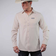 Camisa 5th Ranch Lisa Performance Beige 008