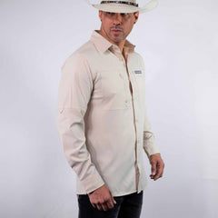 Camisa 5th Ranch Lisa Performance Beige 008