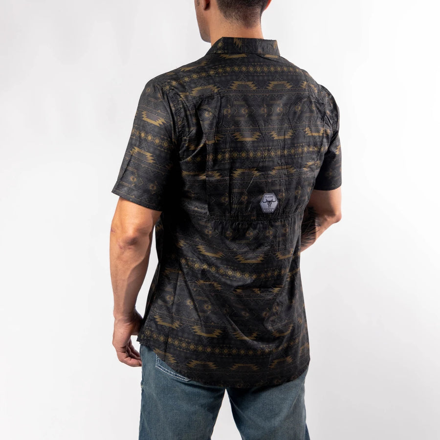 Camisa Platini Manga Corta Performance Aztec/Ocre 049