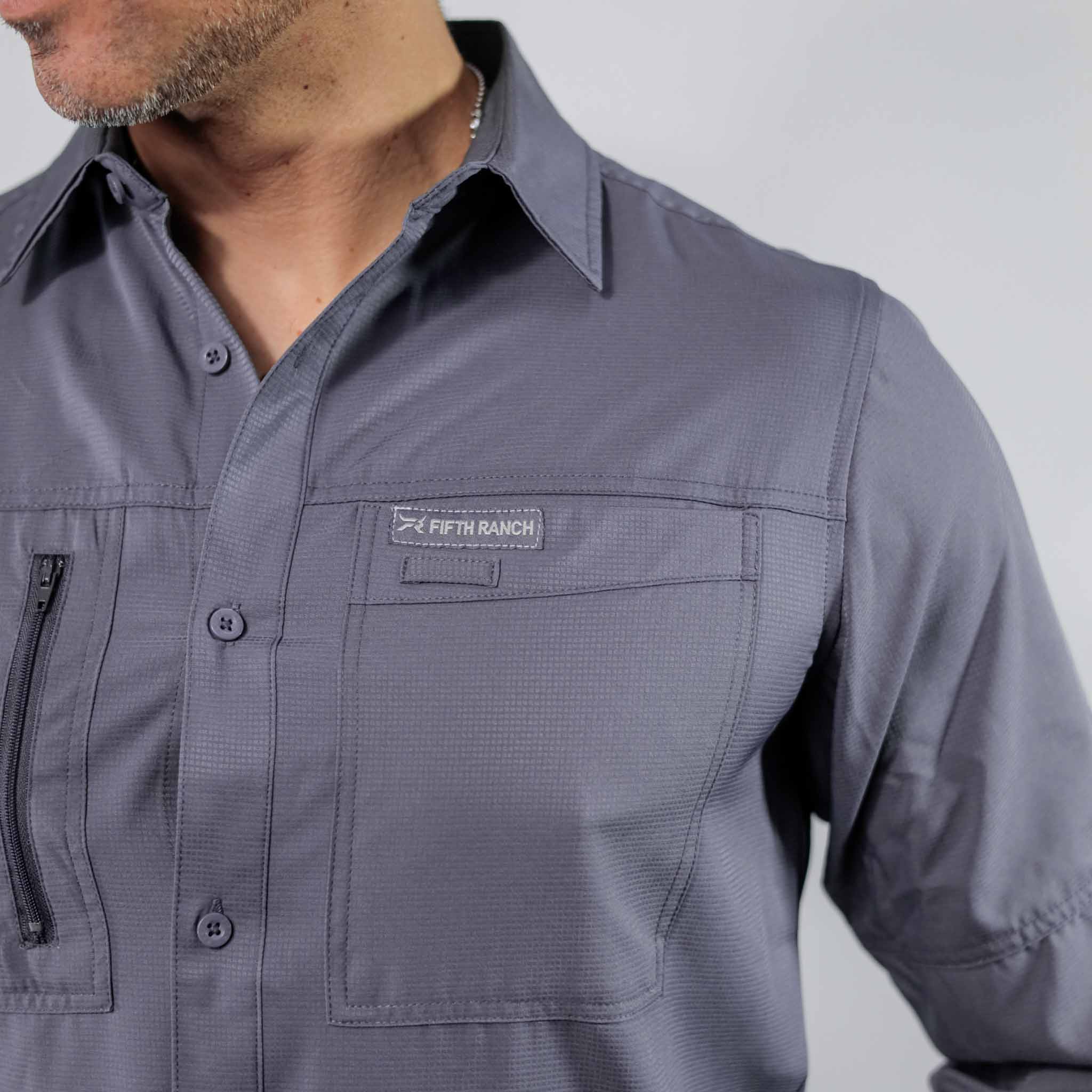 Camisa 5th Ranch Lisa Performance Gris 009