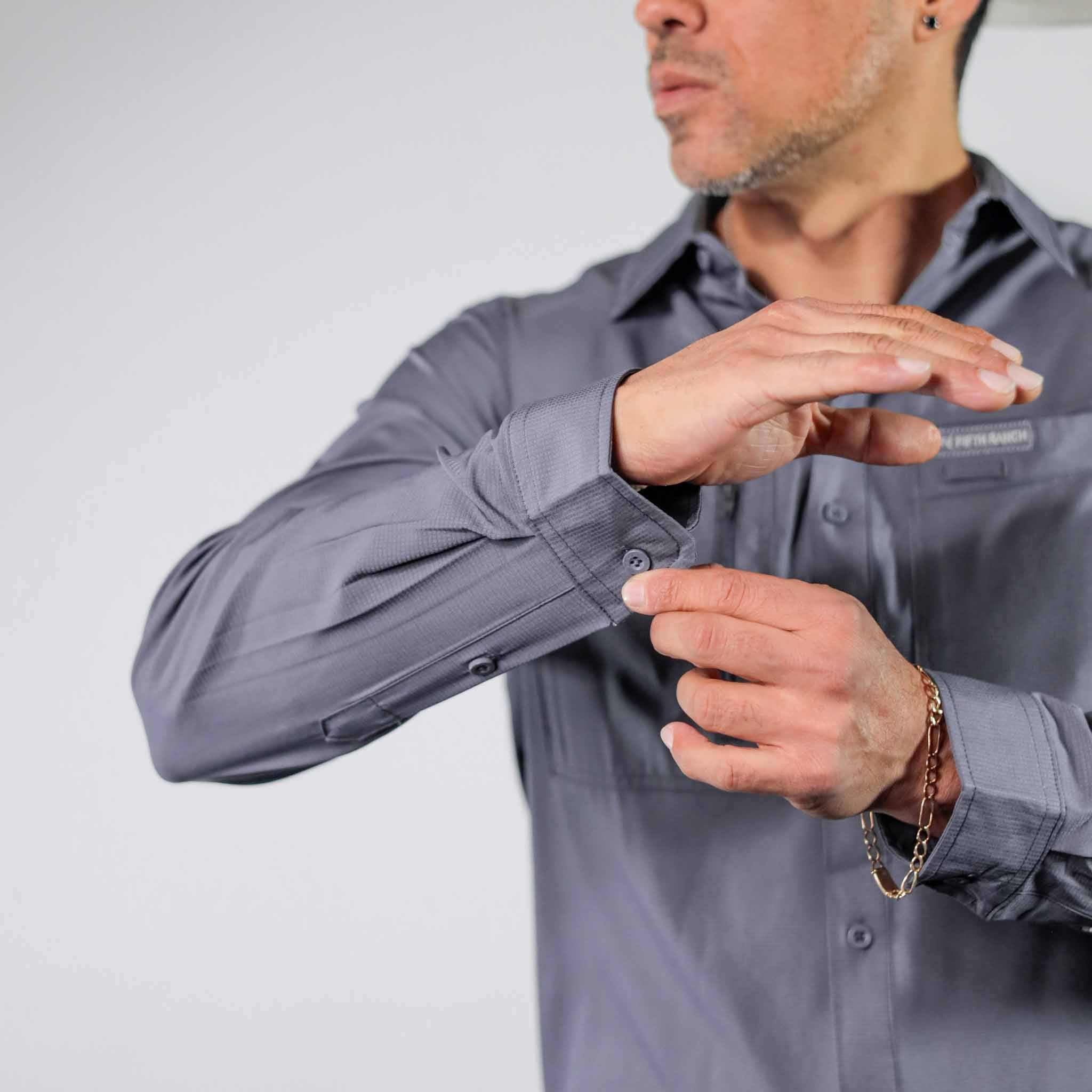 Camisa 5th Ranch Lisa Performance Gris 009