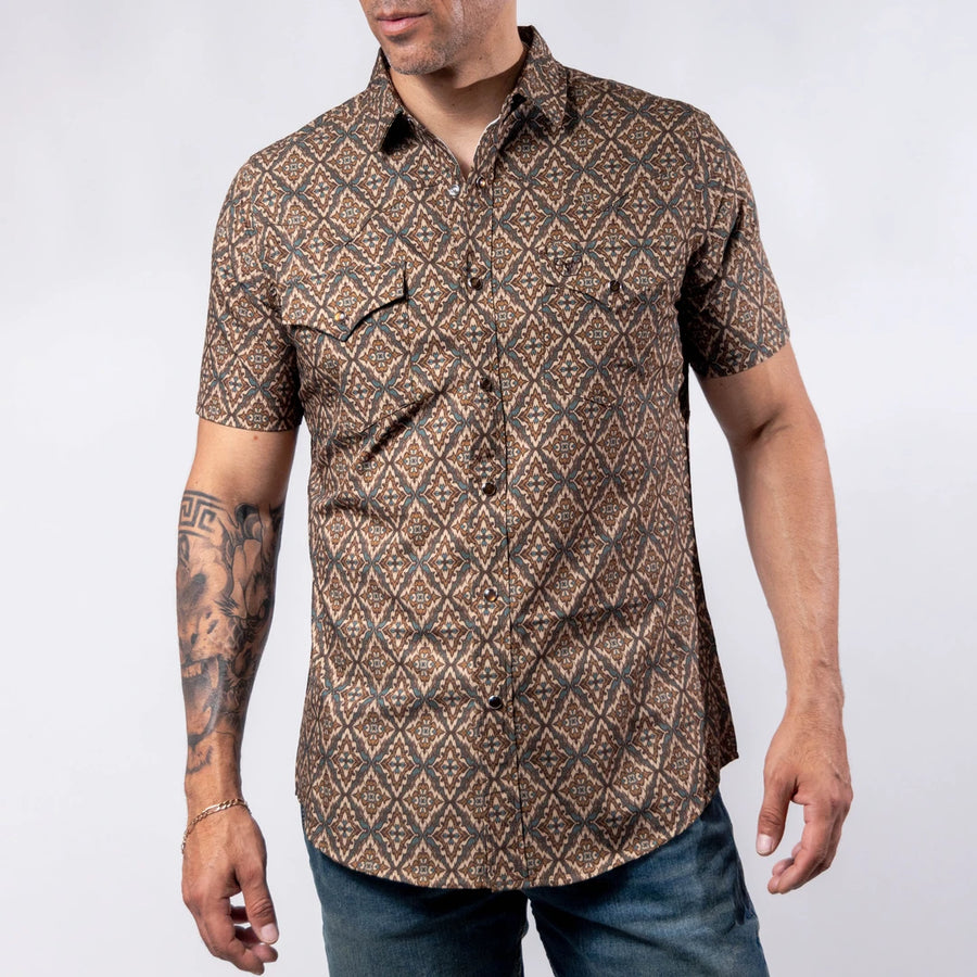Camisa Platini Manga Corta Performance Estampada 052