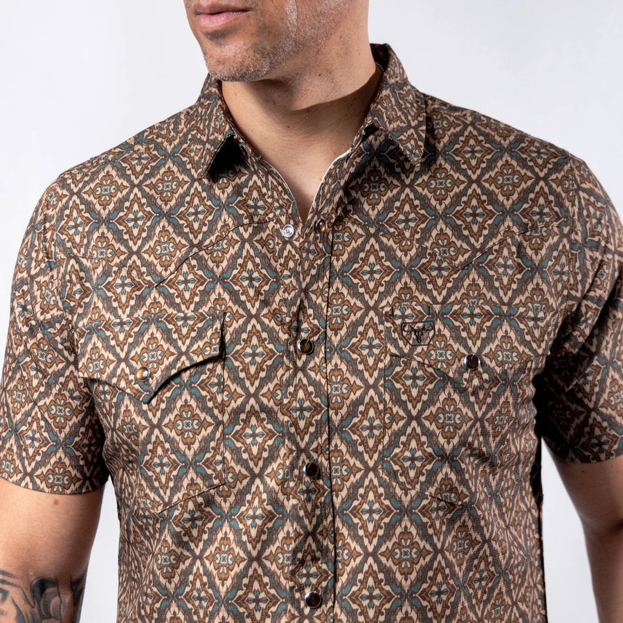 Camisa Platini Manga Corta Performance Estampada 052