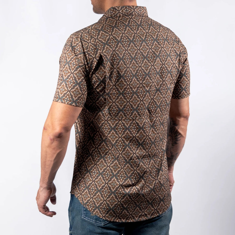 Camisa Platini Manga Corta Performance Estampada 052