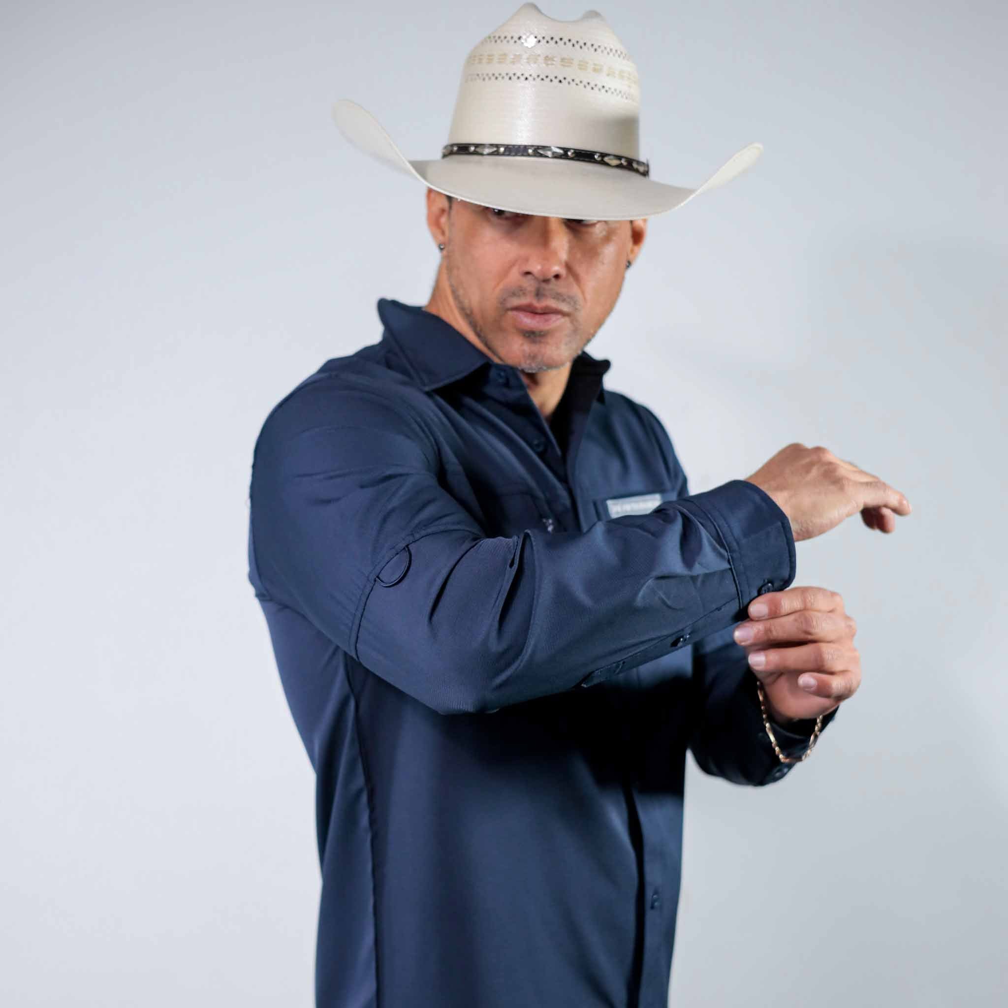 Camisa 5th Ranch Lisa Performance Azul 011