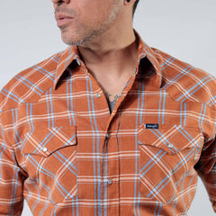 Camisa Wrangler Painted Cuadros Shedron/Blanco 260