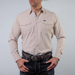 Camisa Wrangler Retro Lisa Tex Beige/Rombos 263