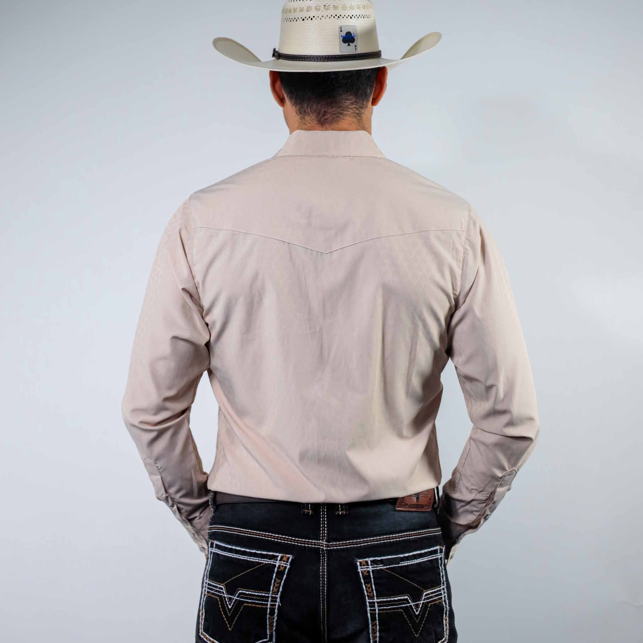 Camisa Wrangler Retro Lisa Tex Beige/Rombos 263
