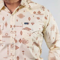 Camisa Wrangler Retro Est Beige/Cafe 266