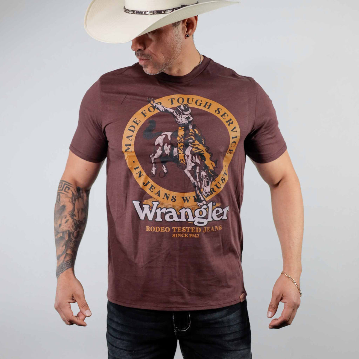 Playera Wrangler Vino Jinete Monta 270