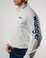 Camisa Wrangler Bordada Logo Blanca 205