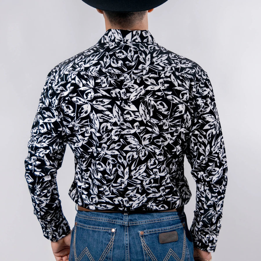 Camisa Wild Bull Estampada Flock Negro/Blanco 080