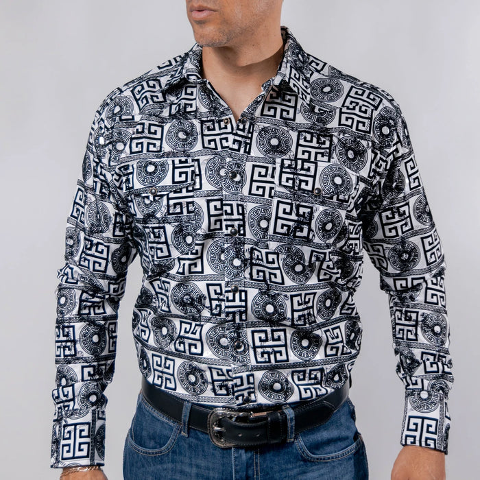 Camisa Wild Bull Estampada Flock Blanco 084