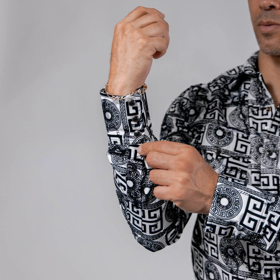 Camisa Wild Bull Estampada Flock Blanco 084