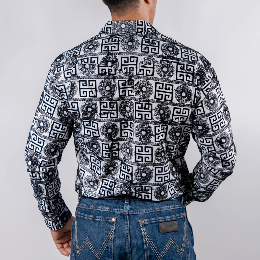 Camisa Wild Bull Estampada Flock Blanco 084
