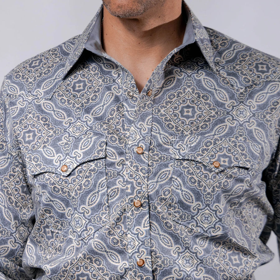 Camisa Cactus Estampada Amibas Azul 131
