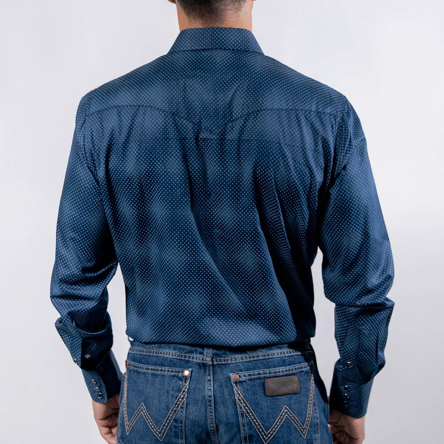Camisa 1800 West Estampada Punt Azul/Celeste 014